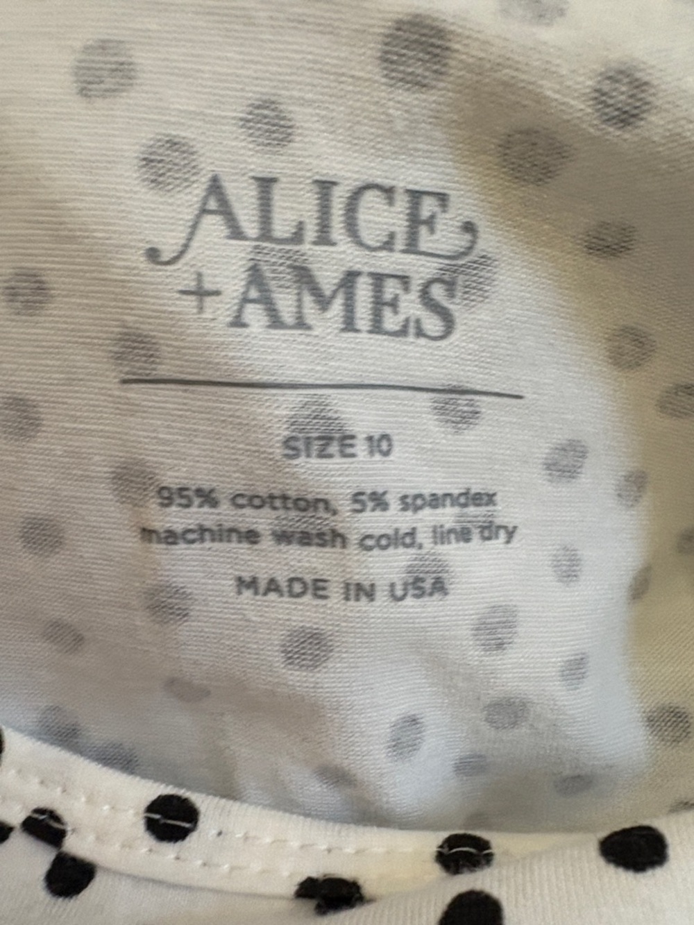 Alice + Ames Polka Dot Twirl Dress; Size 10 Girls ; Black White Smocked - Picture 6 of 6